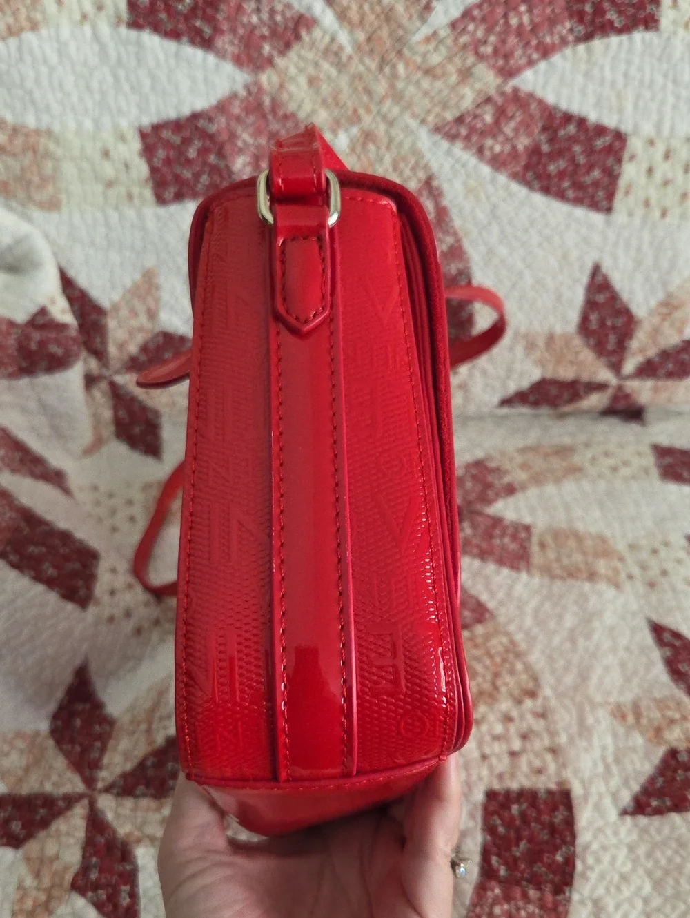 Valentino by Mario Red Crossbody Vegan Leather NWOT